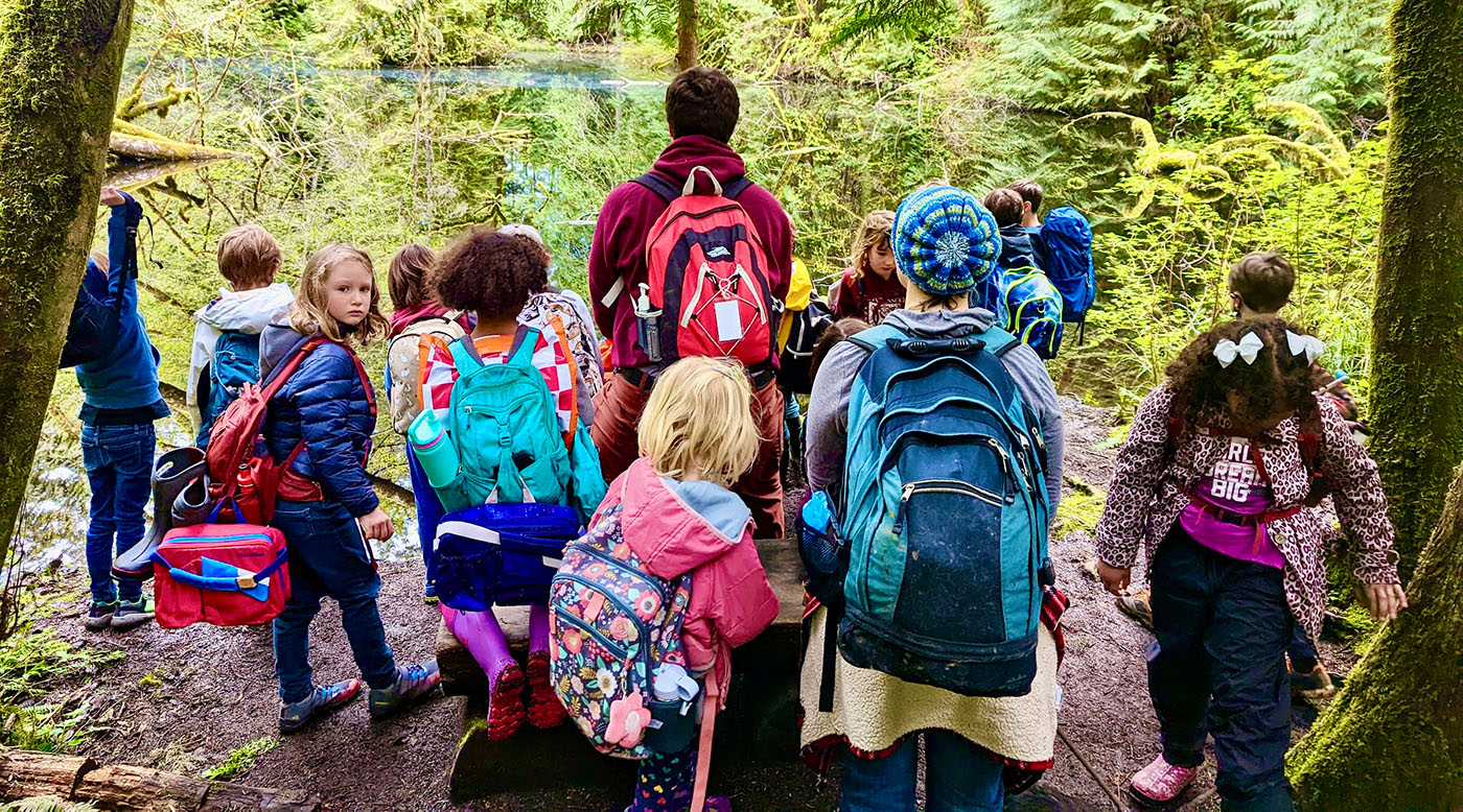 classroom walk to the Grand Forest