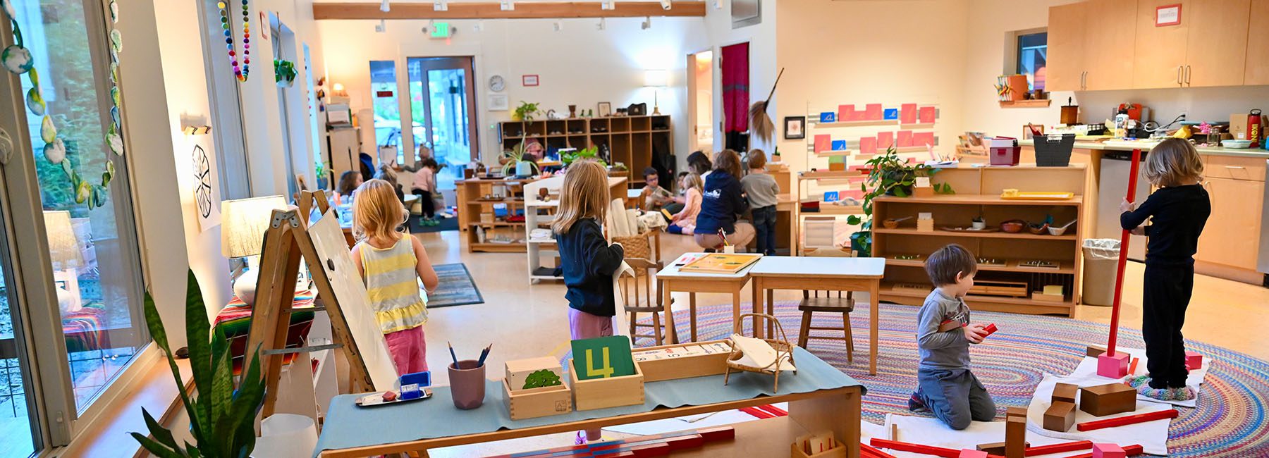 Students in Primary classroom working independently